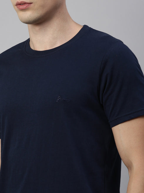 Navy Blue & Burgandy Solid Lounge Set